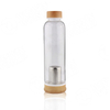 500ml Glass Spray Custom Available Sipper Big Capacity Water Bottles Bamboo Lid Running Water Bottle in Bulk