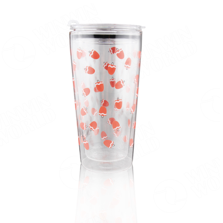 Double Wall Glass Silk Printing Custom Beer Coffee Mugs Tea Water Cups