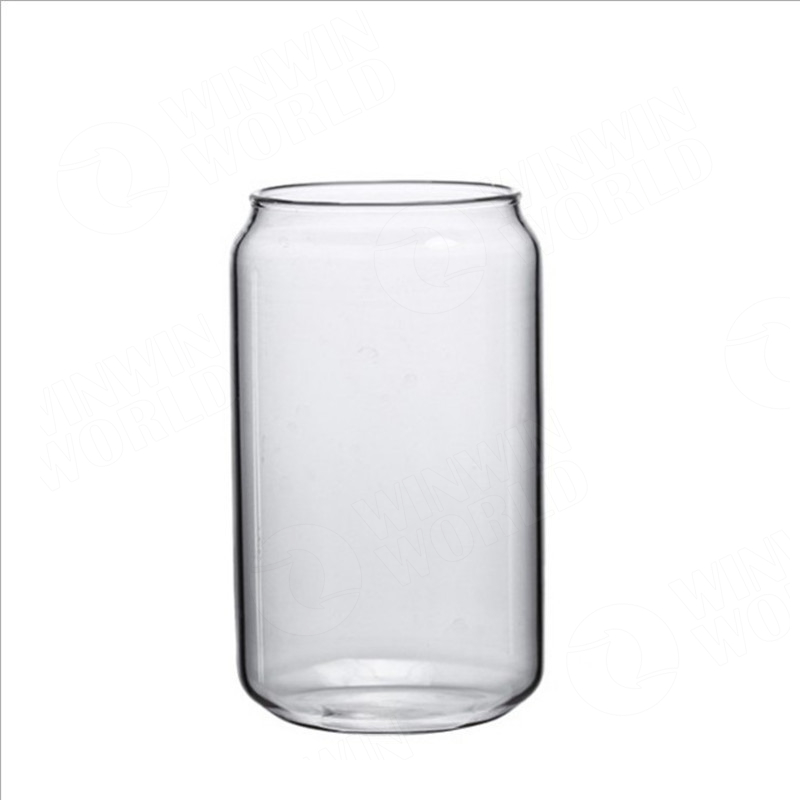 New Arrival Cheap Retail Product Borosilicate Glass Handmade 350ML Durable Clear Glass Cup For Household Cola Drinks With Straw