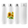 Insulated Stainless Steel Sublimation Blanks Gradient White Stemless Sippy Cup Wine Tumbler with Lid, Birthday Christmas Gifts