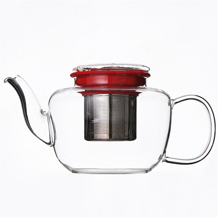Reusable 800ml Quality Glass Tea Pot Stand Gift Box