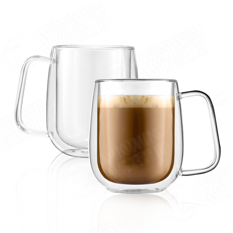 Vacuum Insulated Double Wall Glass Coffee Mug Personalized Cusom Made Keep Inside Hot/Cold Cups