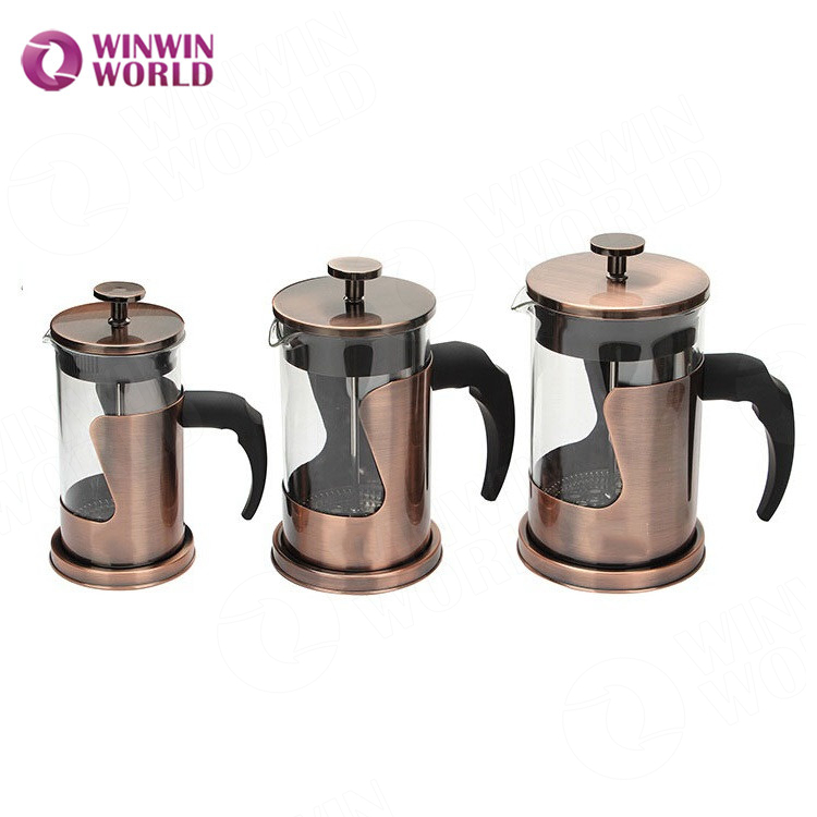Unique Design Manual Press Iced Coffee Maker Plunger Travel Mug