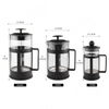 12oz/350ml Small French Press 4-Level Filtration Heat Resistant Borosilicate Glass Coffee Press