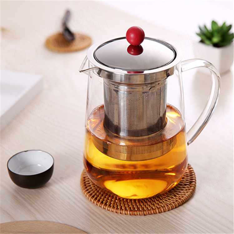 2021 Quality Glass Insulated Tea Pot with Lid