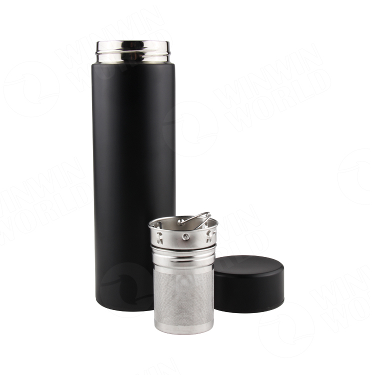 Stainless Tea Cup Hot Water Bottle Vacuum Thermos Flask With Filter